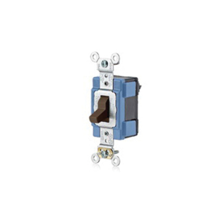 LEVITON Wall Swtch, 1-Pole, 120/277V, 15A, Wht, Toggl M1201-W